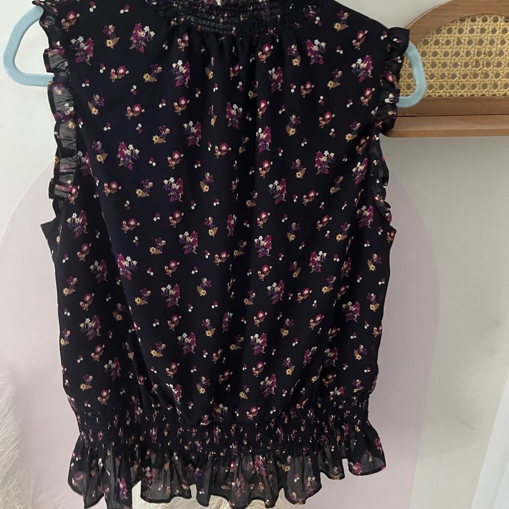 J Crew smocked ruffle top